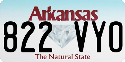AR license plate 822VYO