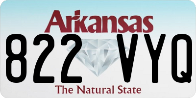 AR license plate 822VYQ