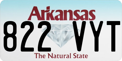 AR license plate 822VYT