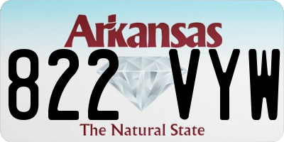 AR license plate 822VYW