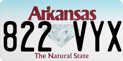 AR license plate 822VYX