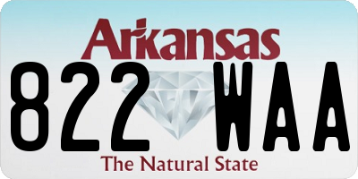 AR license plate 822WAA