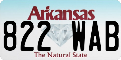 AR license plate 822WAB