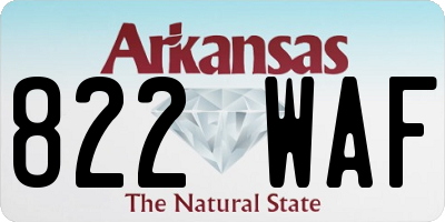 AR license plate 822WAF