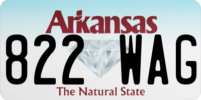 AR license plate 822WAG