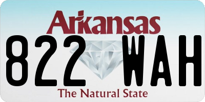 AR license plate 822WAH