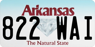 AR license plate 822WAI