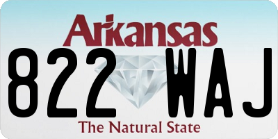 AR license plate 822WAJ