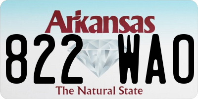 AR license plate 822WAO