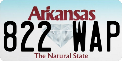 AR license plate 822WAP
