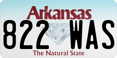 AR license plate 822WAS