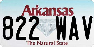 AR license plate 822WAV