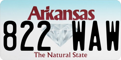 AR license plate 822WAW