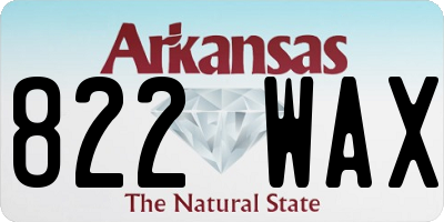 AR license plate 822WAX