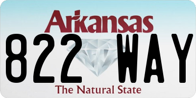 AR license plate 822WAY