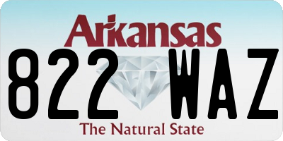 AR license plate 822WAZ
