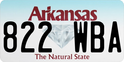 AR license plate 822WBA