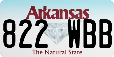 AR license plate 822WBB