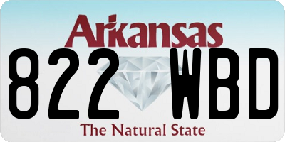AR license plate 822WBD