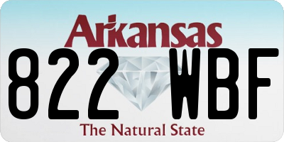 AR license plate 822WBF