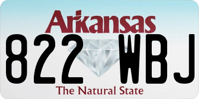 AR license plate 822WBJ