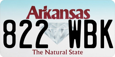 AR license plate 822WBK