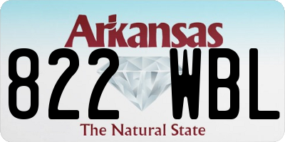 AR license plate 822WBL
