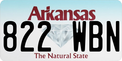 AR license plate 822WBN