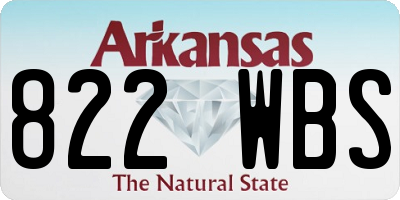 AR license plate 822WBS