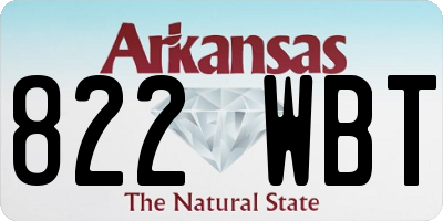 AR license plate 822WBT