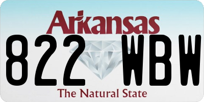 AR license plate 822WBW
