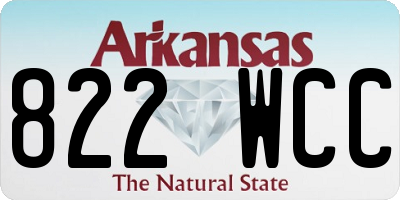 AR license plate 822WCC