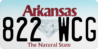 AR license plate 822WCG