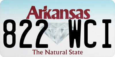 AR license plate 822WCI