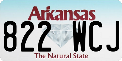 AR license plate 822WCJ
