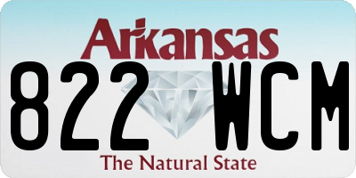 AR license plate 822WCM