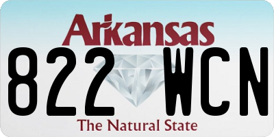 AR license plate 822WCN
