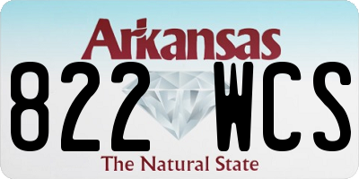 AR license plate 822WCS