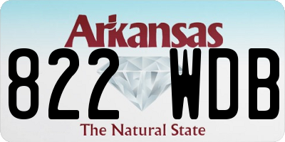 AR license plate 822WDB