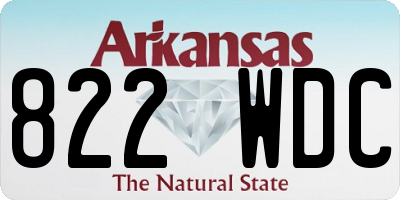 AR license plate 822WDC
