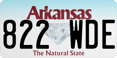 AR license plate 822WDE