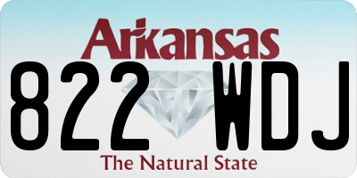 AR license plate 822WDJ