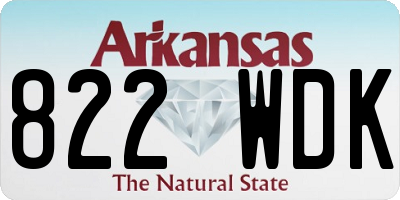 AR license plate 822WDK