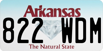 AR license plate 822WDM