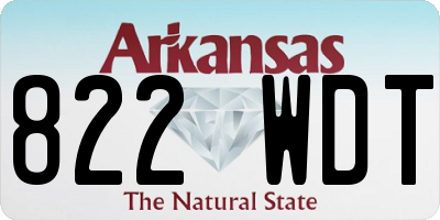 AR license plate 822WDT