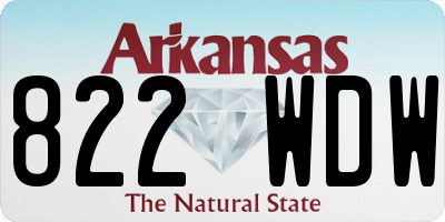 AR license plate 822WDW