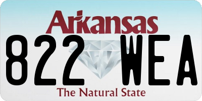 AR license plate 822WEA