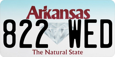 AR license plate 822WED