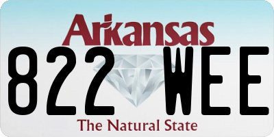 AR license plate 822WEE