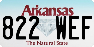 AR license plate 822WEF